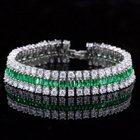 925 Sterling Silver Genuine Moissanite & Lab Emeralds Gemstone