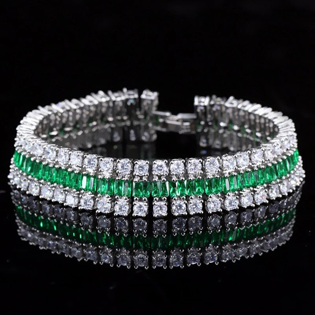 925 Sterling Silver Genuine Moissanite & Lab Emeralds Gemstone in Jewellery & Watches in St. Catharines - Image 2