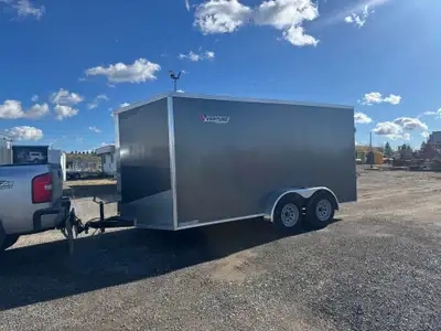 New 2026 7x14 Enclosed Trailer -Stock#9374, one in stock -rear ramp -6'6" interior height -Made in C...