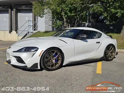 2020 TOYOTA GR SUPRA \ 14,800 KMS \ ABSOLUTE ZERO WHITE \ IGNITION RED LEATHER \ ECUTEK 420WHP & 519...