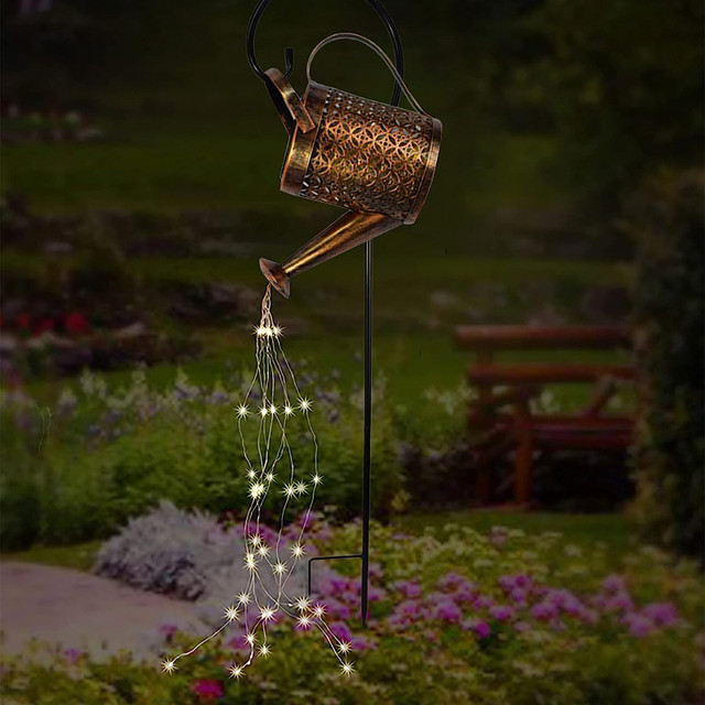 Watering Can Lights Waterfall Fairy   Lights Solar  Powered in Outdoor Lighting in City of Toronto - Image 2