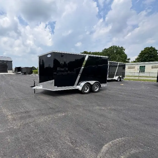 Aluminum 7x14+Vee 7FT INT Height Enclosed cargo Trailer in Cargo & Utility Trailers in Brantford - Image 3
