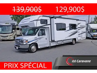 Forest River Sunseeker 3010 2 extension CLASSE C + crics hydraulics Tissu :platinium , boiseries : B...