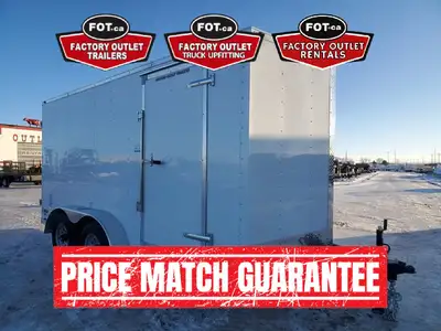 NEW Cargo Mate E-Series 7x14ft Enclosed Trailer from Forest River - Rear Barn Doors - +6in Extra Hei...