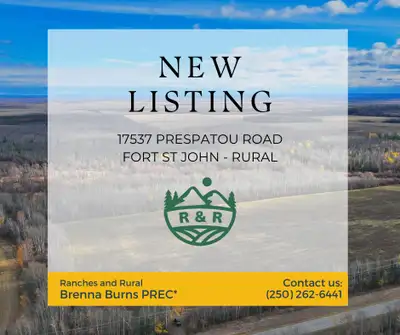 Half Section of Northern BC Farmland Here’s your chance to own an exceptional ½ section in beautiful...