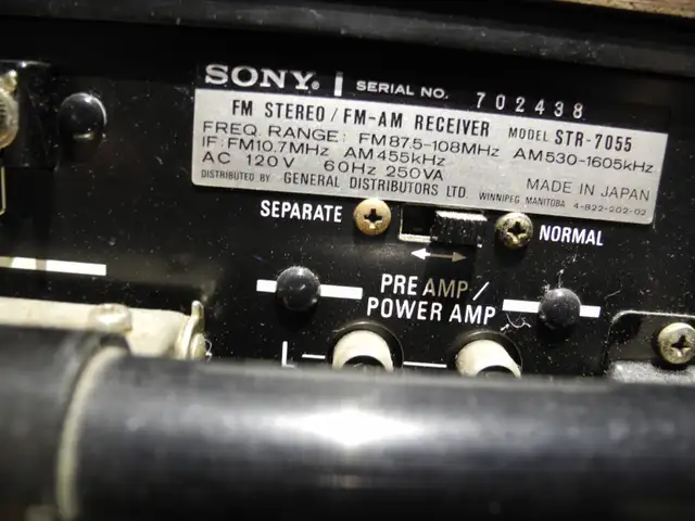 VINTAGE SONY STR 7055 HI END RECEIVER/AMPLIFIER in Stereo Systems & Home Theatre in City of Toronto - Image 8