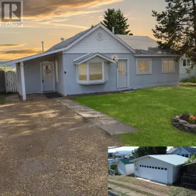 Garage lovers—this one’s for you! This hilltop Dawson Creek home comes with a 26' x 28' detached gar...