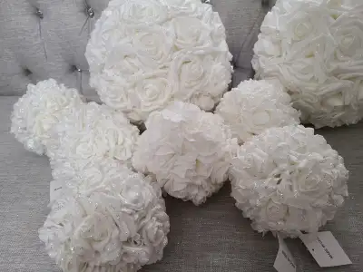 New Silk Flower Ball Artificial Rose Flower Ball Hanging Decorat, View more