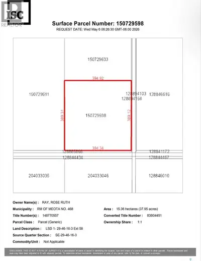 Discover this exceptional 37.95-acre parcel located along Iffley-Hatherleigh Road at the Lanz Point...
