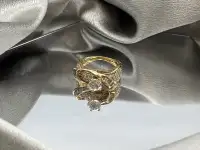 18K Yellow Gold Cubic Zirconia's Stone Ring $425
