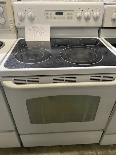 Cuisinière blanche vitrocéramique GE, View more