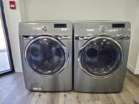 Samsung washer dryer stackable 27″ DV405ETPASU & WF405ATSU Used
