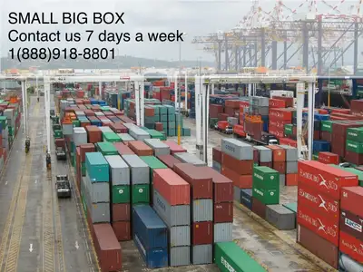 SMALL BIG BOX - Your Trusted Shipping Container Partner Contact Us: 1-888-918-8801 (Available 24/7)...