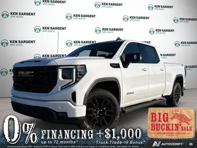 The 2026 GMC Sierra 1500 Elevation in a striking White finish is the perfect combination of power an...