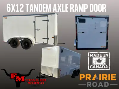 6'x12' Rainbow Prairie Road Cargo Trailer Ramp Door 2-3500# Axles - Cash price No Dealer Fees - Fina...