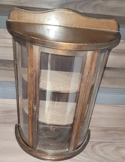 Small wall curved glass cabinet / Display motion fireplace, View more