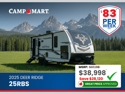 2025 Deer Ridge 25RBS Limited Edition Craftsmanship, Exclusive to CampMart The 2025 Deer Ridge 25RBS...