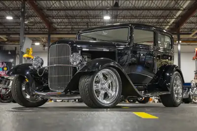 This 1932 Ford Tudor is a fully updated street rod that blends vintage style with modern drivability...