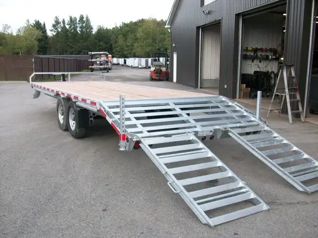 2025 K-Trail DECK OVER 8'.6in. X 23' 2X 7000LB RAMPE VTT MOTO TR in Cargo & Utility Trailers in Laval / North Shore - Image 2