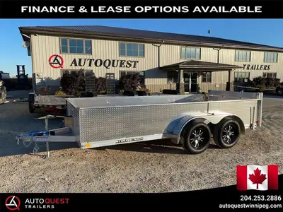 MADE IN MANITOBA! Our 2026 Stronghaul 76in. x 14' Solid Side Aluminum Utility Trailer with Side Load...