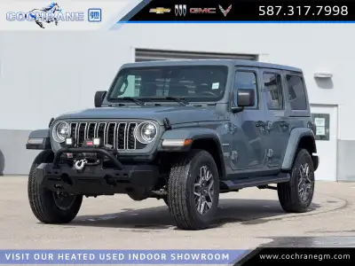 Recent Arrival! 2024 Jeep Wrangler Sahara Anvil Clear Coat Pentastar 3.6L V6 VVT 4WD 4 Auxiliary Swi...