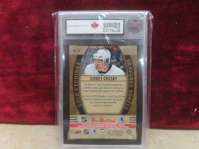 Graded Sidney Crosby Pittsburgh Hockey Card in Arts & Collectibles in City of Toronto - Image 2