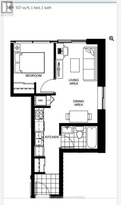 Welcome to This Wonderful and Generously-sized 510 SQFT Premium Corner Unit Including 1 Bedroom With...