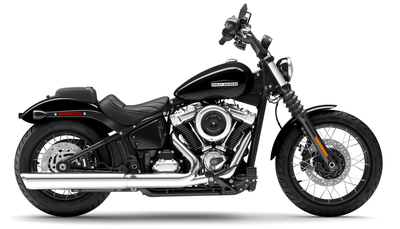 The Street Bob is a lean, mean bobber with mini-ape handlebars, mid-mounted foot controls, and a mas...