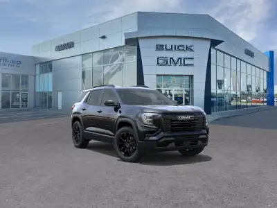Discover the 2027 GMC Terrain AWD Elevation in Ebony Twilight Metallic – a perfect blend of rugged c...