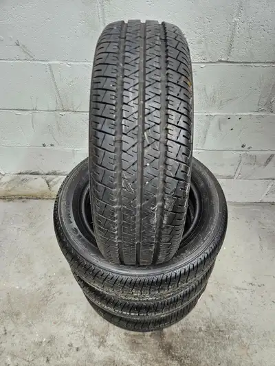 Very nice set of Firestone all season tires. 185/60/15 8-9/32nd tread remaining