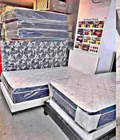 Bed Frame, Box Spring & Mattress Set – Ready to Go!, View more