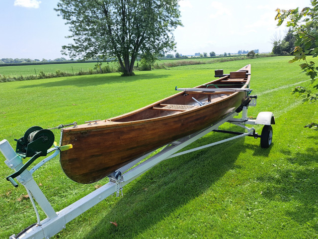 16' cedar Canoe w/trailer, Open to Trades in Canoes, Kayaks & Paddles in London