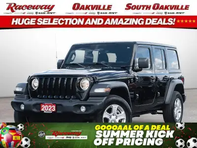 BLACK ON BLACK WRANGLER SPORT S 4X4 | HARDTOP | NAV | HEATED SEATS & WHEEL | REMOTE START | ALPINE A...