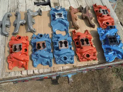 I have cast iron intakes for 68,70,71,73 340 mopar intake manifolds !! will fit 318 and 360 and a 42...