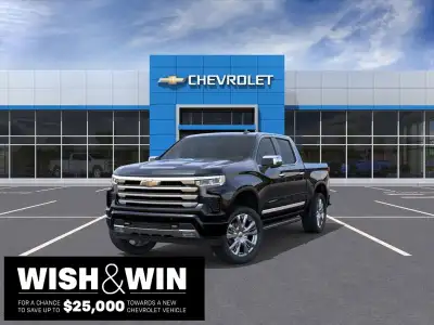 The 2026 Chevrolet Silverado 1500 High Country in black is the ultimate 44 utility with extreme hand...