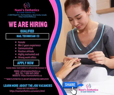 The successful candidate is expected to contribute positively to the implementation of Nani’s Esthet...