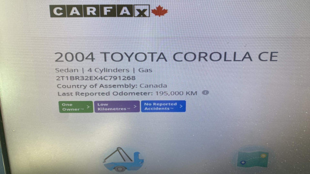 2004 TOYOTA COROLLA AUTOMATIC 195.000 KM COLD A/C in Cars & Trucks in Ottawa - Image 2
