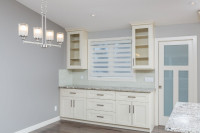 Kitchen and vanity cabinets with plywood construction