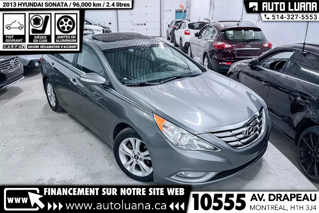 2013 HYUNDAI Sonata GLS TOIT/CUIR/PUSH START/BLUETOOTH/96,000km dans Autos et camions  à Ville de Montréal - Image 2