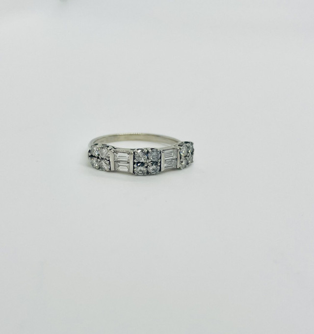 High End Estate Sale Elegant 14Karat White gold anniversary ring in Jewellery & Watches in Calgary