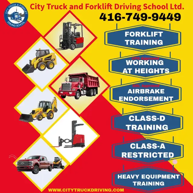 CITY TRUCK AND FORKLIFT DRIVING SCHOOL in Classes & Lessons in Mississauga / Peel Region - Image 2