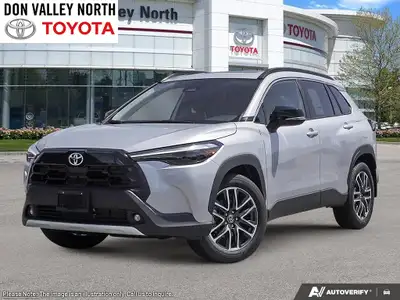 Meet the stunning 2026 Toyota Corolla Cross XLE AWD in Sonic Silver Metallic, a powerhouse in style...