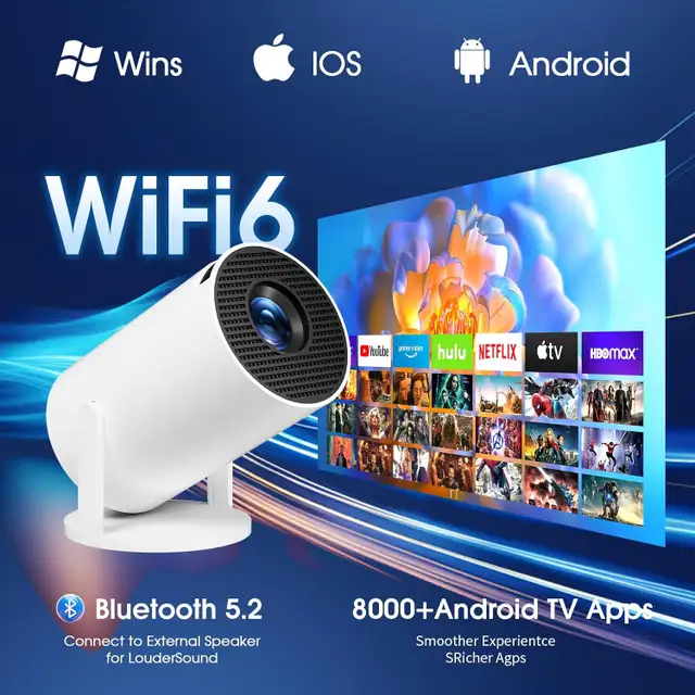 Mini Projector 2025 Upgraded 1080P Native 4K in General Electronics in Markham / York Region - Image 3