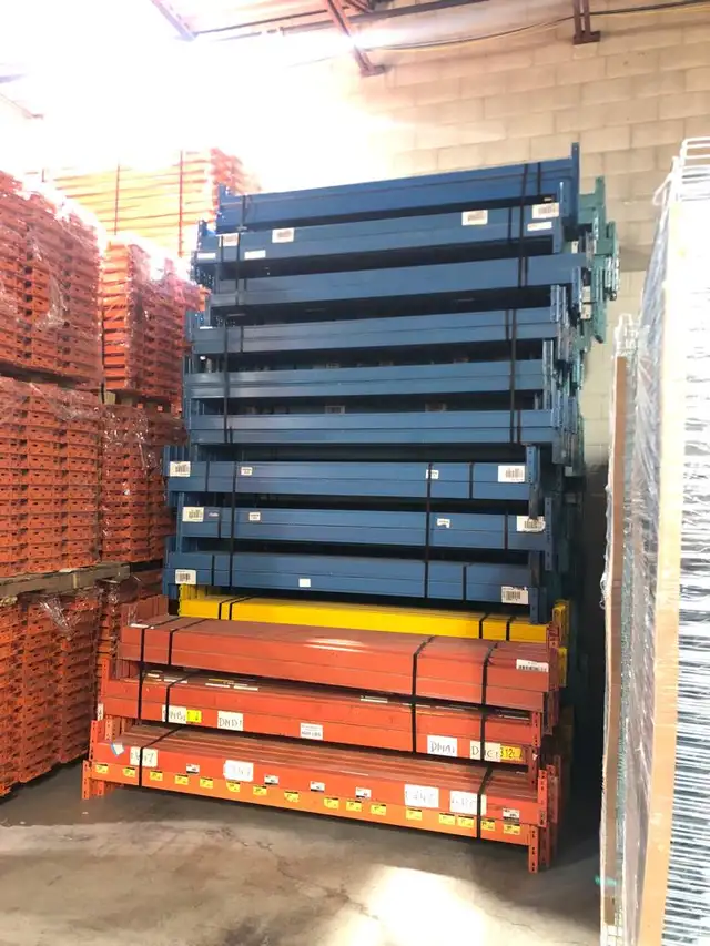 USED Redi rack Beams 8' long x 4” Pallet Racking rack beams ...