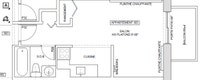 Renovated Akelius studio apartment for rent. Located near Fabre in the Plateau Mont-Royal neighborho... (image 8)