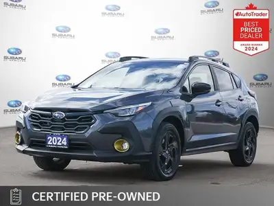 Odometer is 2637 kilometers below market average! Gray Metallic 2024 Subaru Crosstrek Onyx AWD Linea...