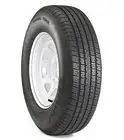 Miska Trailer Factory carries a huge stock of Trailer Tire & Rims Combos Tires mounted on White Spok...