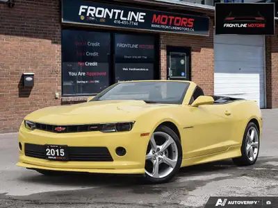 2015 Chevrolet Camaro LT Convertible - Accident-Free! Yeallo on Black Interior - Loaded with Bluetoo...