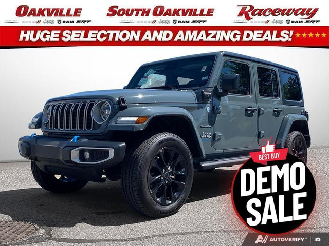 2024 Jeep Wrangler 4DR SAHARA | DEMO | HYBRID | NAV | PREMIUM AU in Cars & Trucks in Oakville / Halton Region