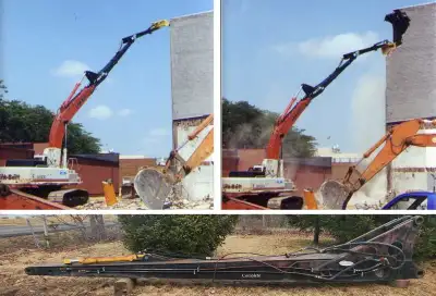 EC700-EC750 VOLVO EXCAVATOR HIGH REACH DEMOLITION 50 FOOT STICK GIVES A TOTAL REACH AT BUCKET OR GRA...